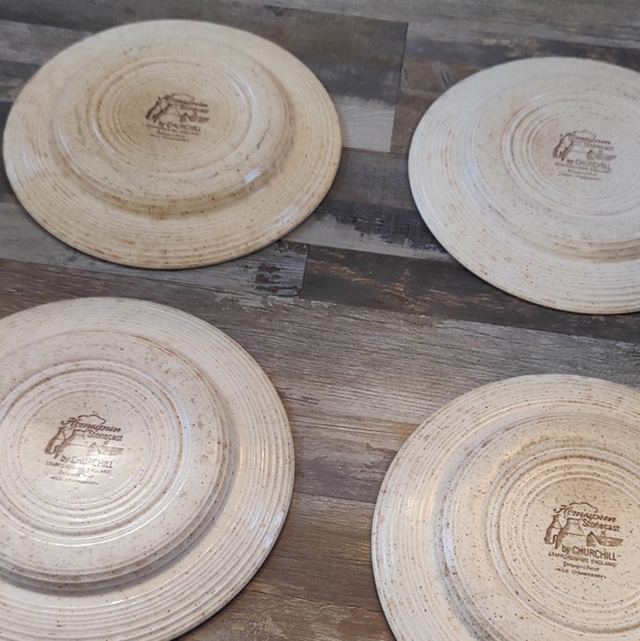 Set of six retro vintage (1970s) Churchill China Wild Strawberry luncheon plate - Picture 6 of 9